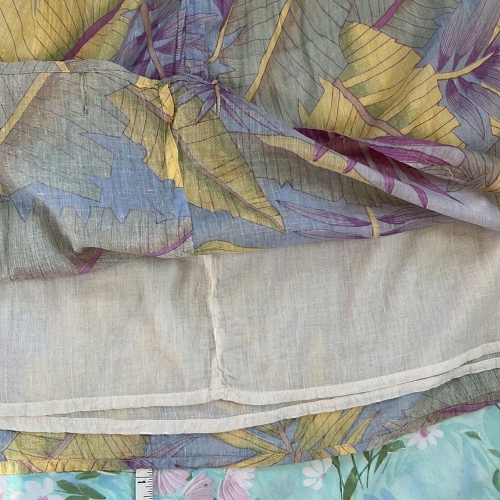 Vintage Panache Banana Leaf Pastel Cotton Embroidered Dress - Picture 2 of 16